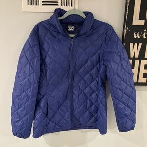 EUC 32 Degrees Quilted Jacket Size Large - color Cobalt Blue 2 side pockets